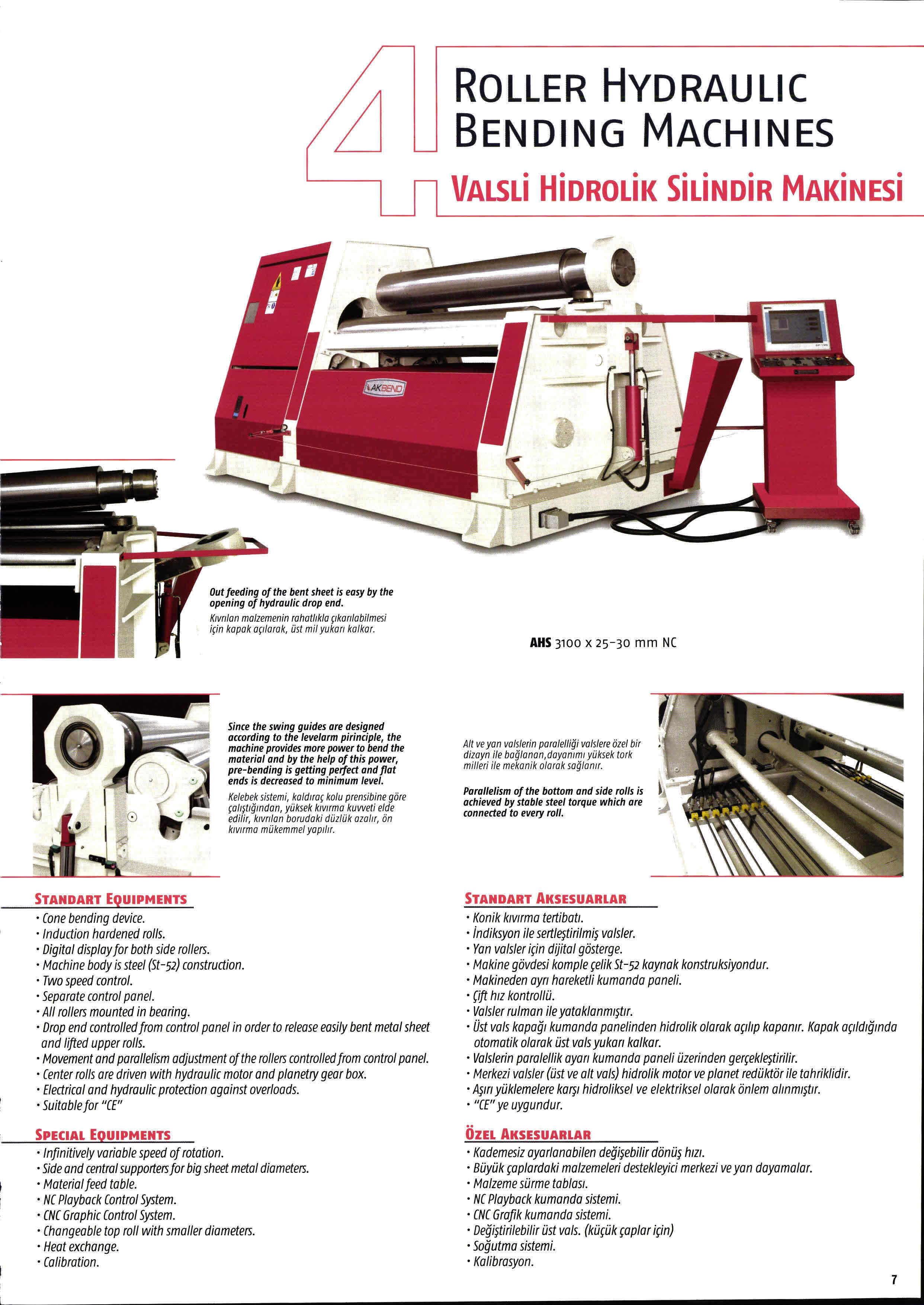 Akab Machine Akyapak Akbend 4 ROLLER HYDRAULIC BENDlNG MACHINES | Mach4Metal