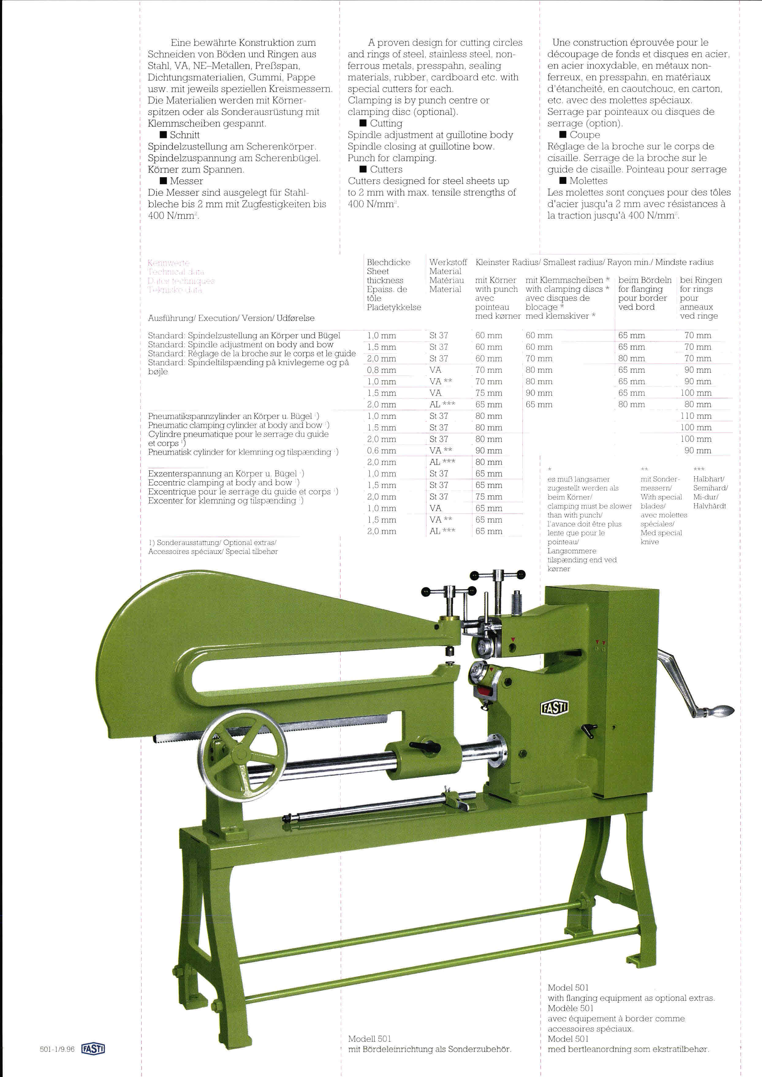 Fasti 501 circular cutting machine | Mach4Metal
