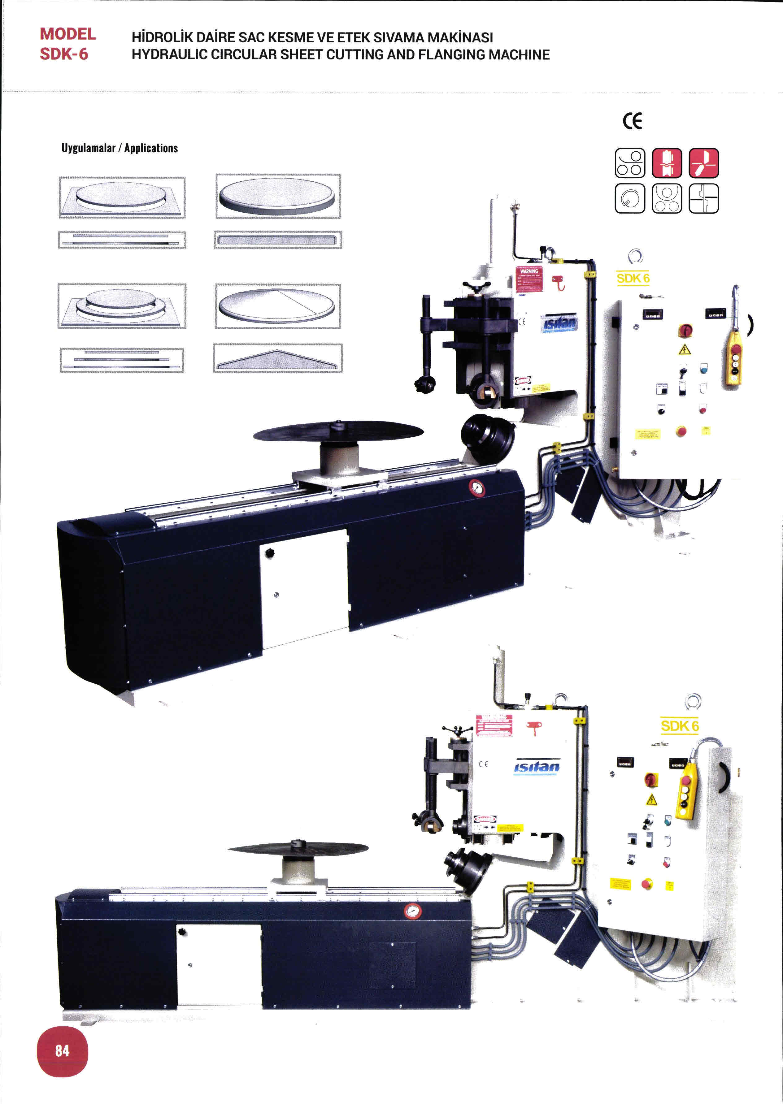 Isitan SDK 6 Hydraulic circular sheet cutting and flaging machine ...