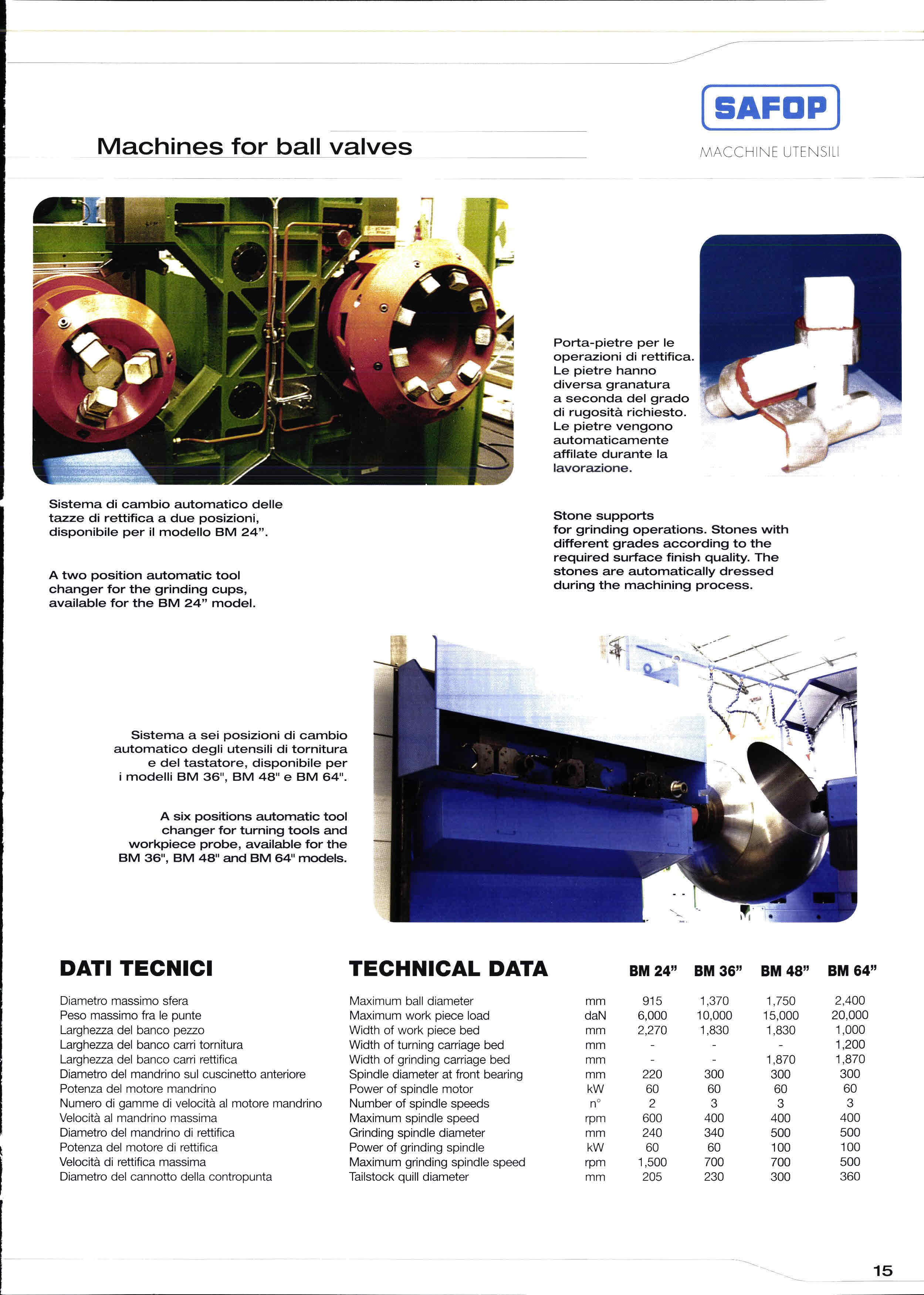 Safop Safop BM 24 machines for ball valves Tool holder for grinding ...