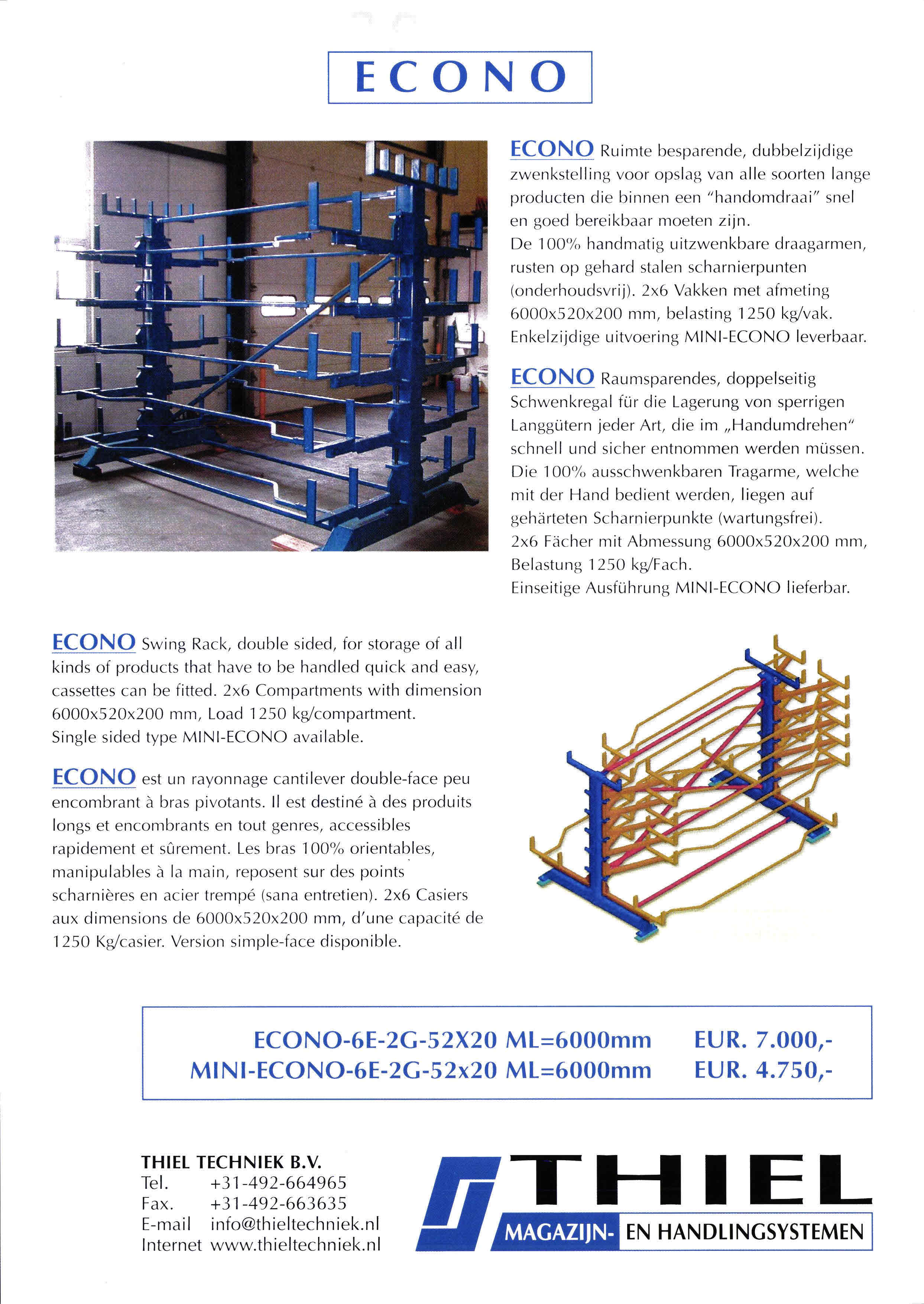 Thiel Econo Swing rack | Mach4Metal