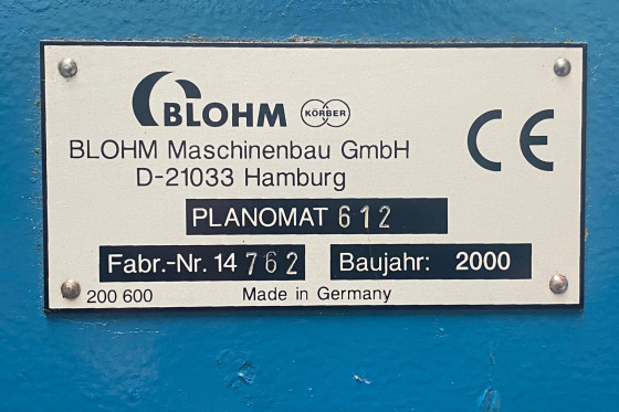 BLOHM - Planomat 612 - ERGOMATIC EASY TOUCH