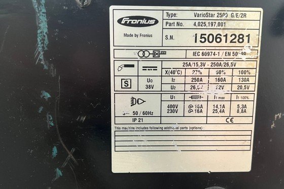 Використовується FRONIUS - VarioStar 2500 Зварювальний апарат