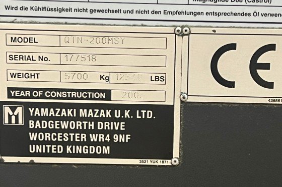 MAZAK - Quick Turn NEXUS 200 MSY CNC Lathe with y-axis used