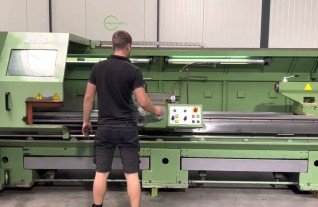 PBR T35SNC x 3000 mm cycle controlled teachin lathe zyklendrehmaschine MACH4METAL 1-2