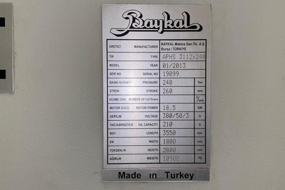 BAYKAL - APHS 3112 x 240