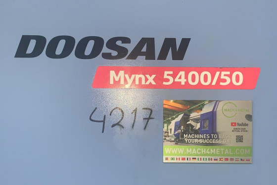DOOSAN - MYNX 5400 / 50 3-axis CNC machine (VMC) used | Mach4Metal