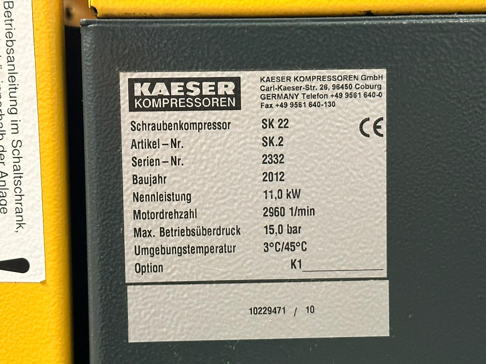 Kaeser - SK 22 Other metal cutting used | Mach4Metal