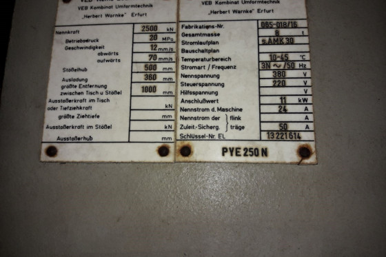 WMW - PYE 250 N 