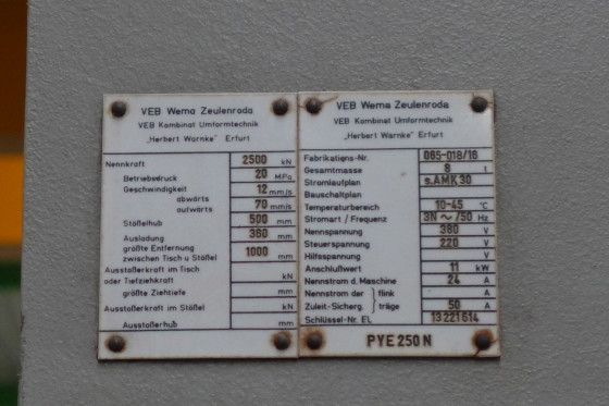WMW - PYE 250 N 