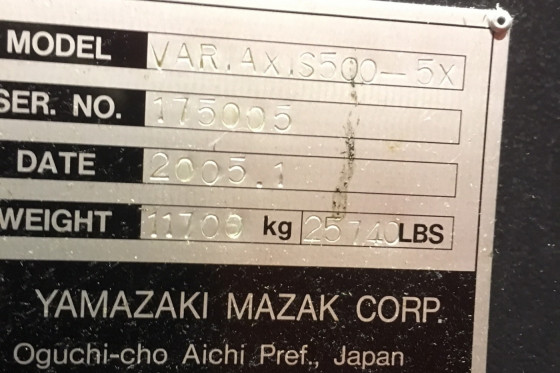Variaxis 500 - 5X