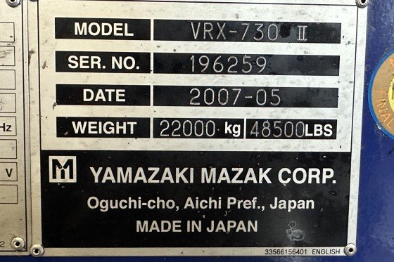 MAZAK - VARIAXIS 730-5X - II 3-axis CNC machine (VMC) used