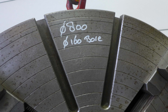 4 chuck CJM Ø 800 mm x 160 mm bore