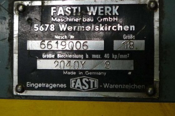 3 roll platebender fasti electric