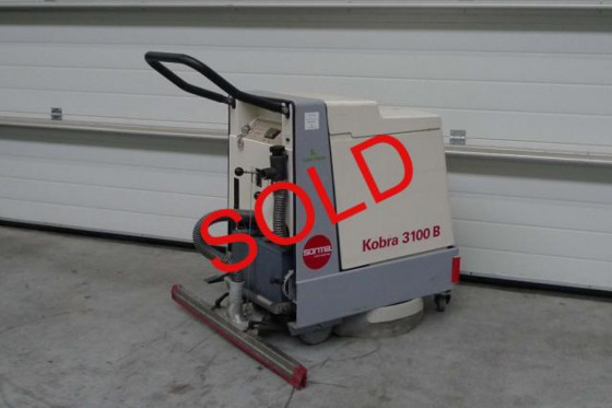 Electric scrubber drier walk behind