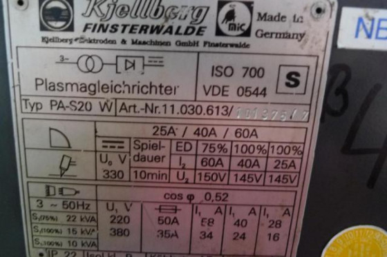 KJELBERG - Kjellberg PA-S20 W Plasmaschneidgerät plasmasnijd