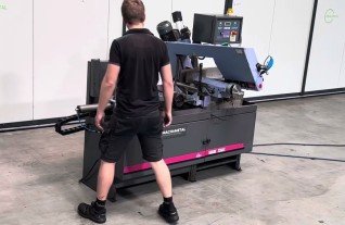 MEPP Shark 320 AX Bandsaw automat mitre cutting gehrung verstek zaag bandsaege MACH4METAL 1-2 7563