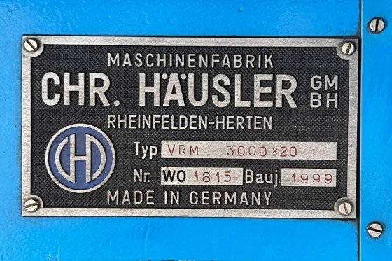 HAEUSLER - VRM HY 3000 x 20