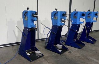 3740 = Eckold KF 170 PD Kraftformer MACH4METAL Pneumatic shrinking stretchning forming planshing