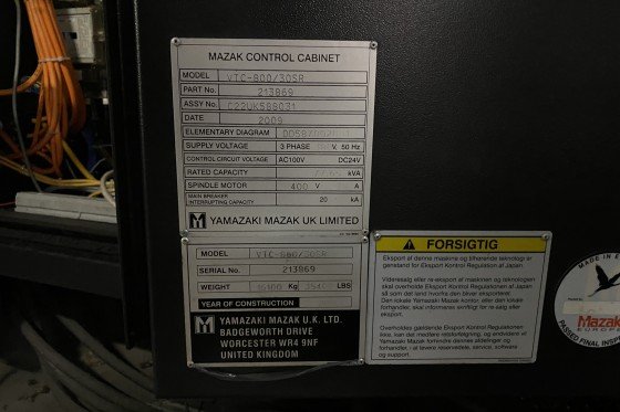MAZAK - VTC 800 - 30 SR