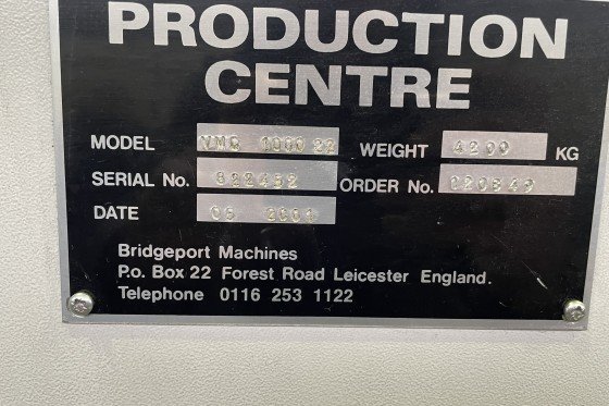 BRIDGEPORT - VMC 1000 XP