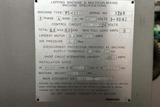 OKAMOTO - YT-300 Grinding machine used | Mach4Metal