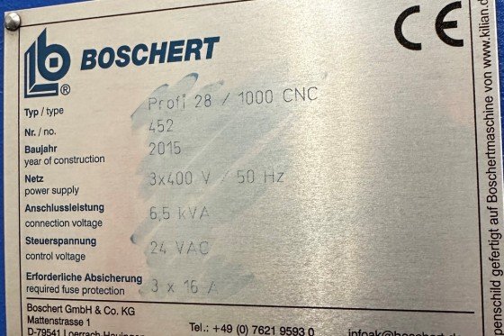 BOSCHERT - Profi 28 / 1000 CNC