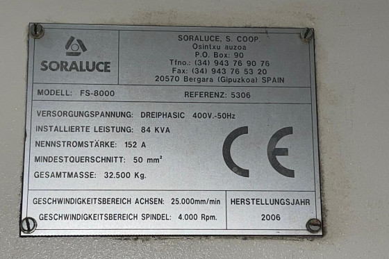 SORALUCE - FS 8000 