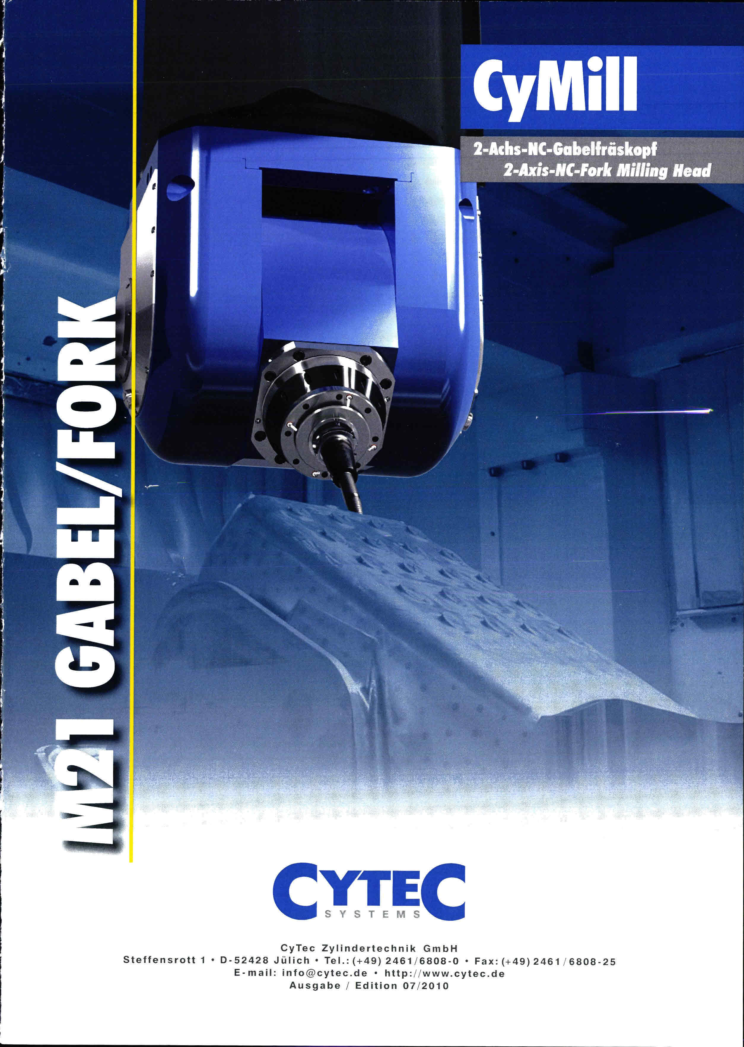 CyTurn M21 fork 5-Axis NC milling head | Mach4Metal
