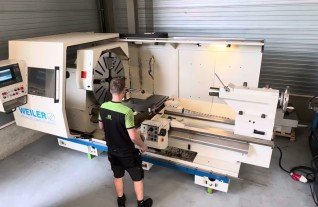 WEILER E110 CNC lathe 1100 x 2000 mm SIEMENS 805 Mach4Metal CNC Drehmaschine FORKARDT 1-2