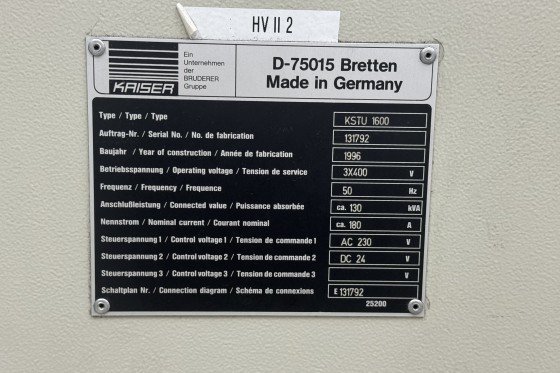 ANDRITZ KAISER - KSTU 1600