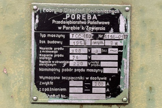 POREBA - TCC160