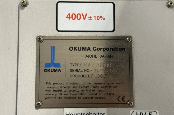 Okuma - MA-600 HB SPACE CENTER