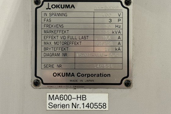 Okuma - MA-600 HB SPACE CENTER