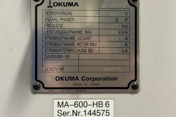 Okuma - MA-600 HB SPACE CENTER