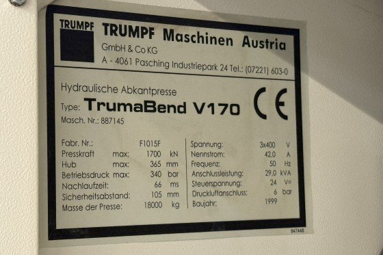 TRUMPF - TrumaBend V170