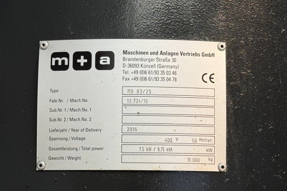 M+A Maschinen - RB 80 / 25