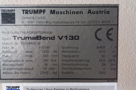 TRUMPF - TrumaBend V130