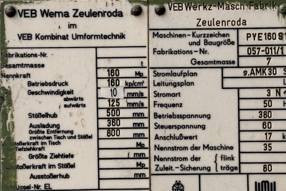 WMW Zeulenroda - PYE 160 SS