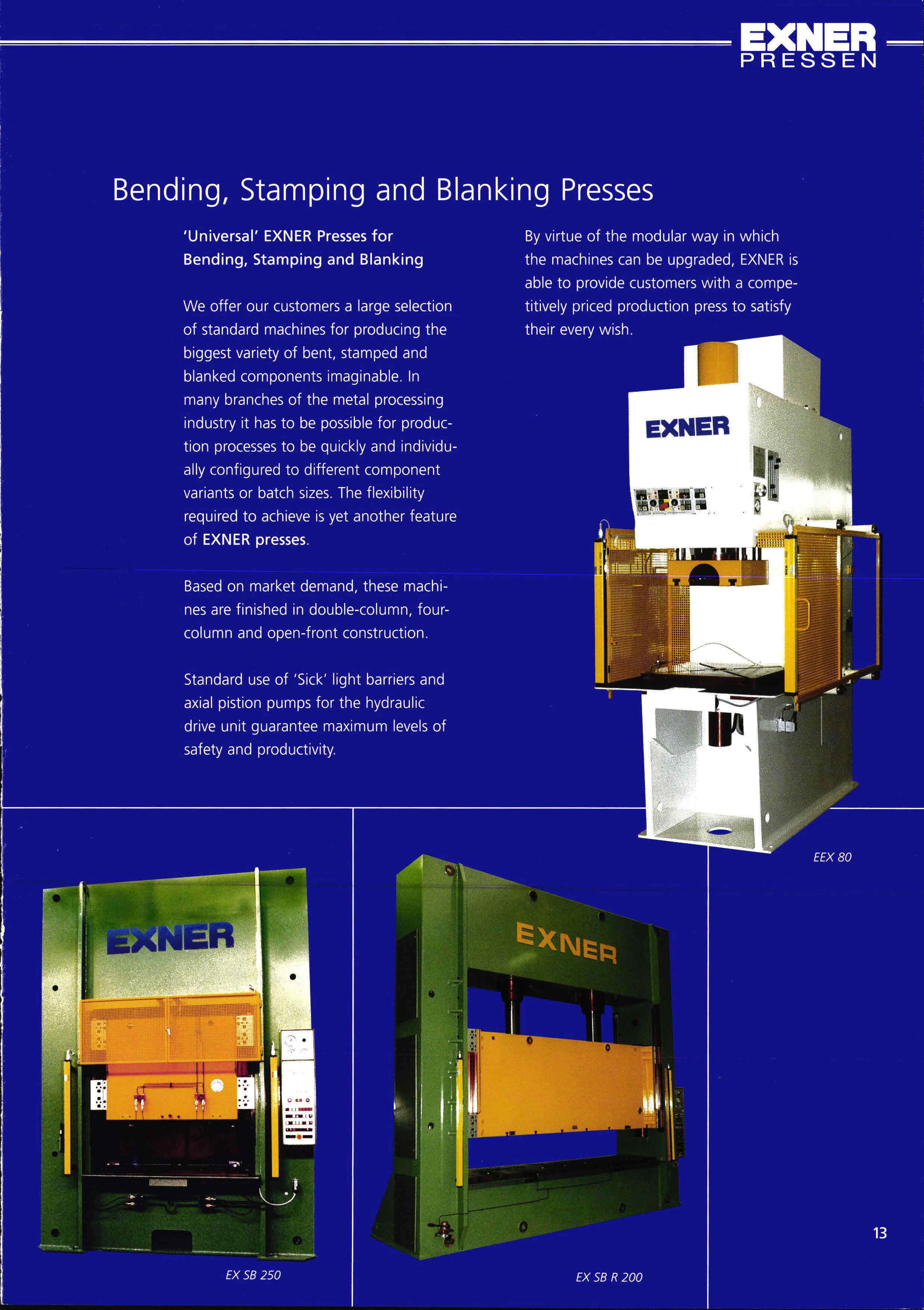 Exner Machine Exner EEX 80 bending stamping and blanking presses | Mach4Metal