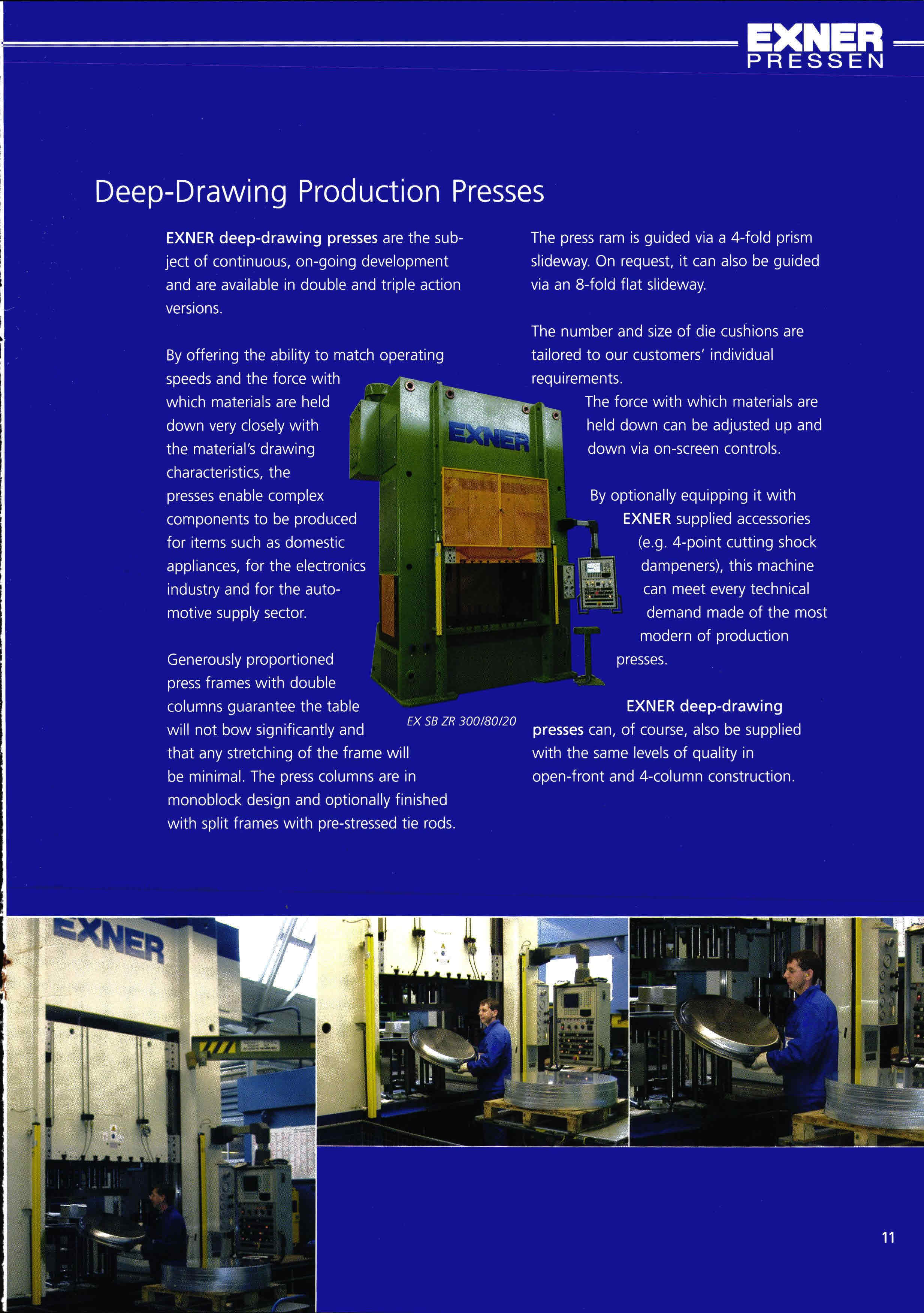 Exner Drawing Files Exner EX S8 Deep drawing production presses | Mach4Metal