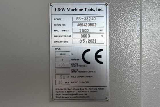 L&W Machine Tools - FB 33240