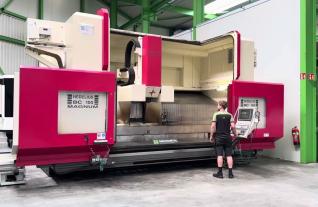 HEDELIUS BC 100 MAGNUM VMC 3500 x 1000 x 770 mm Siemens 840D Mach4metal 1-5 9090