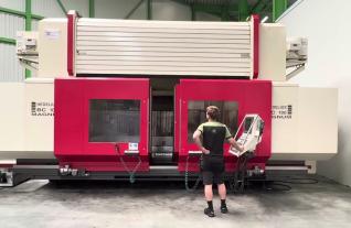 HEDELIUS BC 100 MAGNUM VMC 3500 x 1000 x 770 mm Siemens 840D Mach4metal 5-5 9090