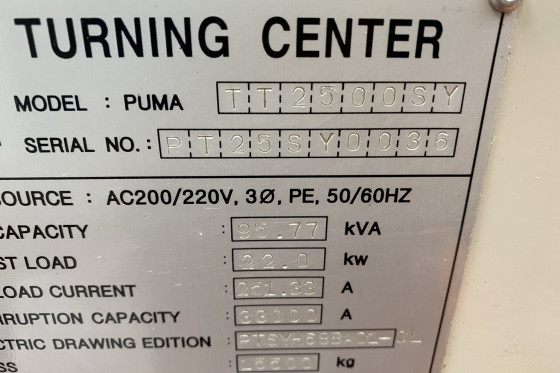DOOSAN - PUMA TT 2500 SY GL