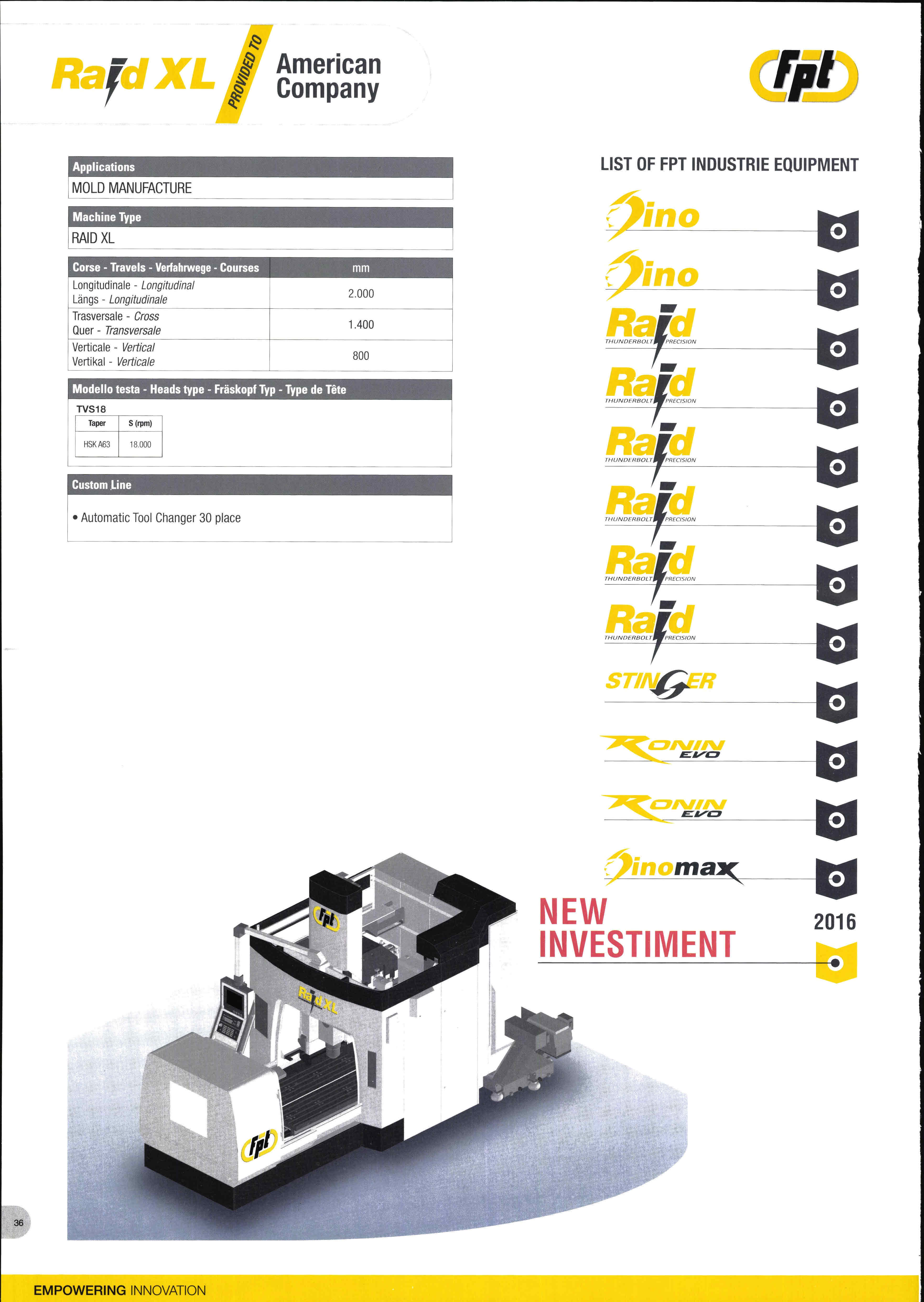 Fpt RAID XL 3 axis vertical machines | Mach4Metal