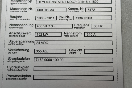 HEYLIGENSTAEDT - NDC 710 / 1800
