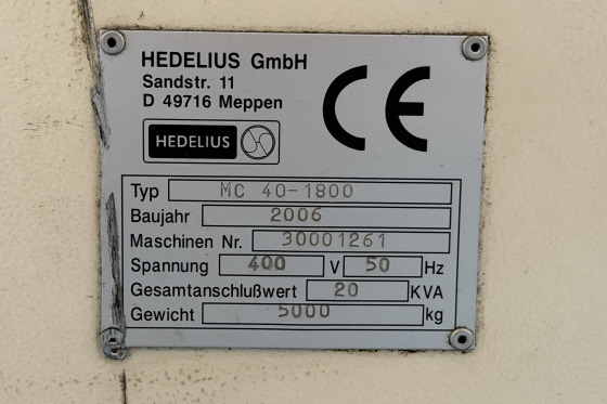 Hedelius - MC40/1800