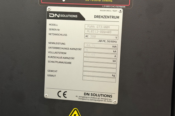 DOOSAN - PUMA GT3100M
