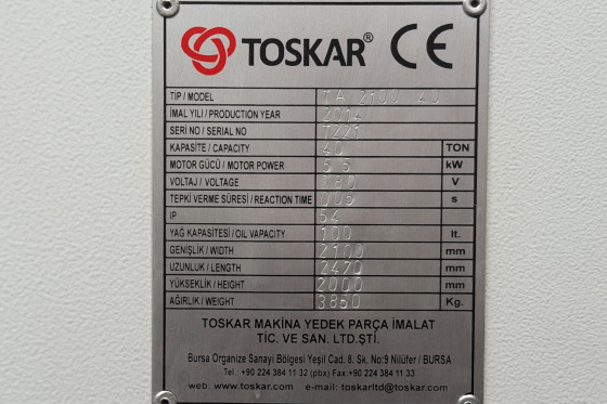 TOSKAR - TA 2100-40